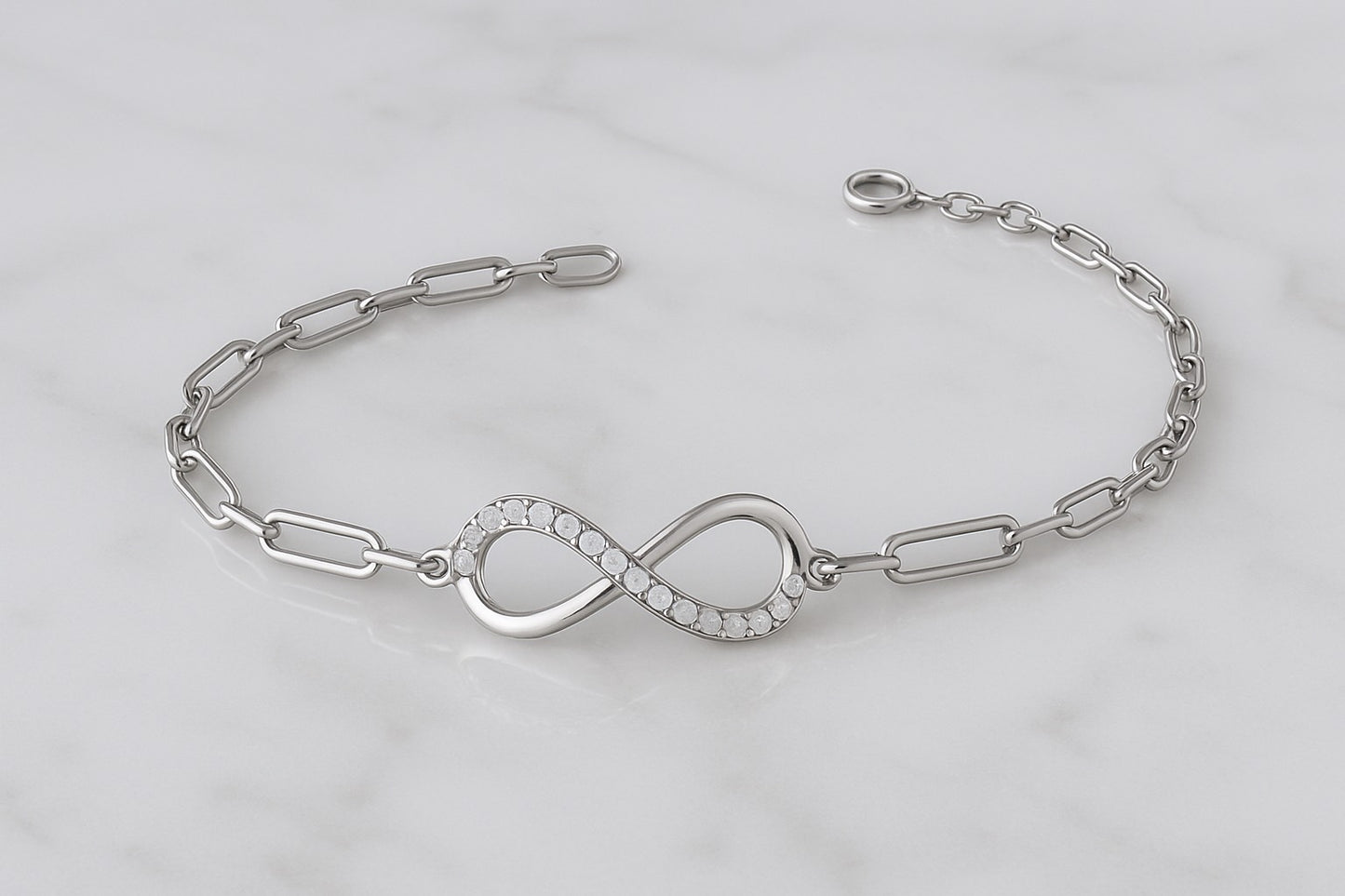 Infinity Sterling Silver Bracelet - 925 Silver