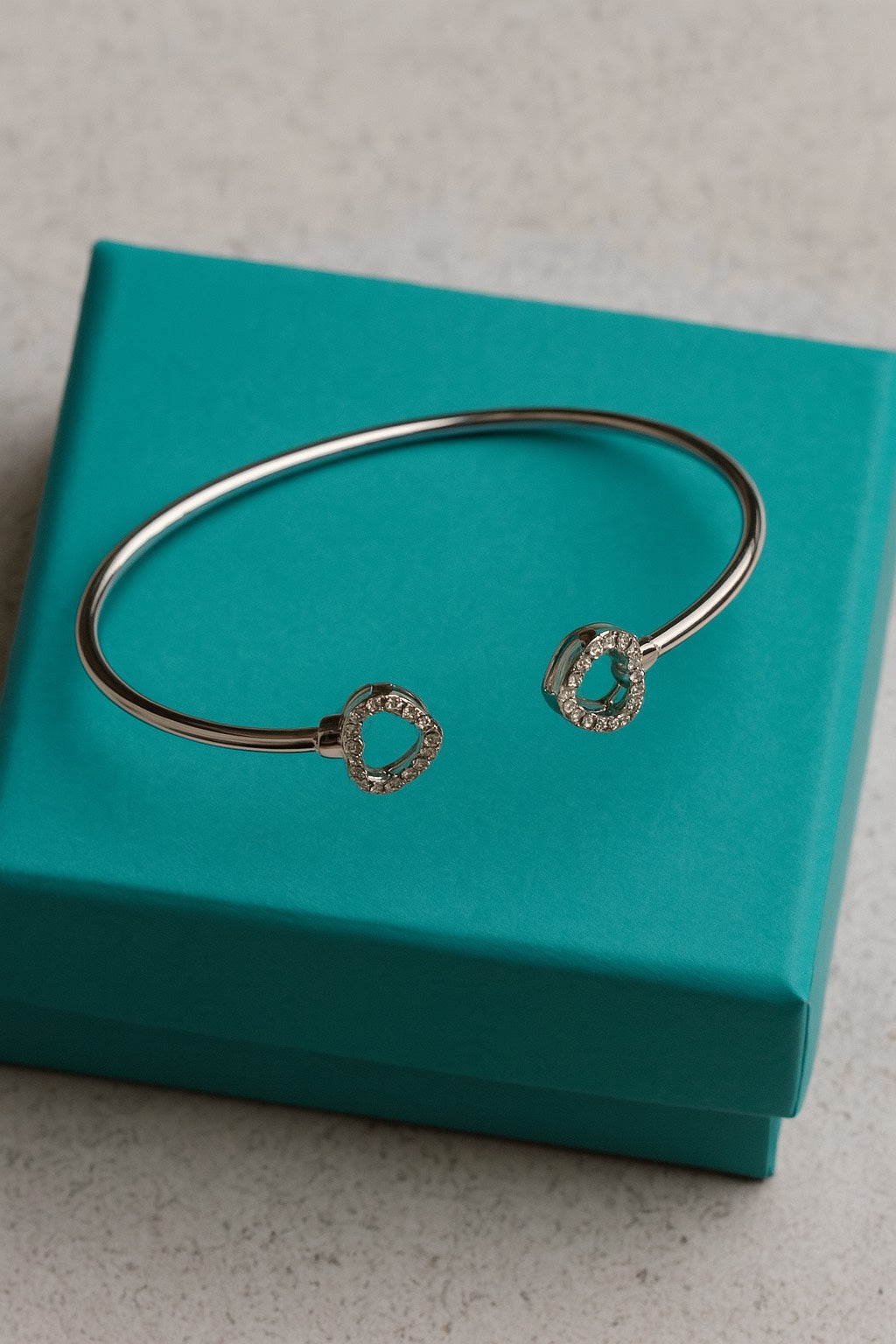 Heart-to-Heart Silver Kada - 925 Silver