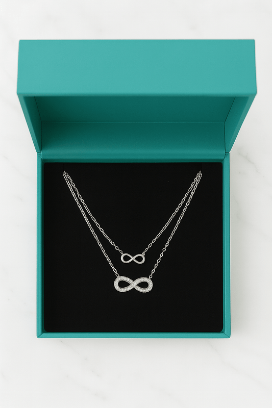 Infinity Stack Silver Pendant Necklace – Sterling 925