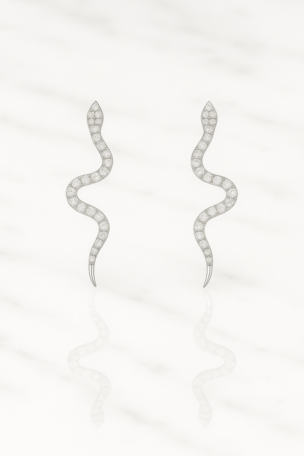 Sleek Serpent Earrings- 925 Silver
