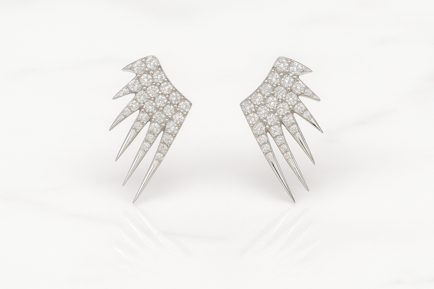 Fierce Wings Earrings – 925 Silver with AAA Zircons