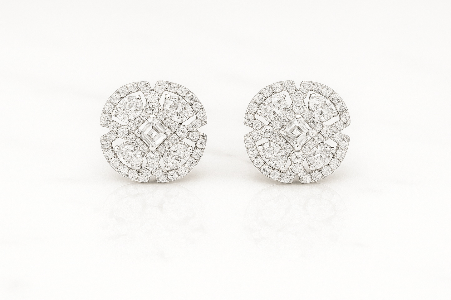 Regal Emblem Earrings – 925 Silver with AAA Zircons