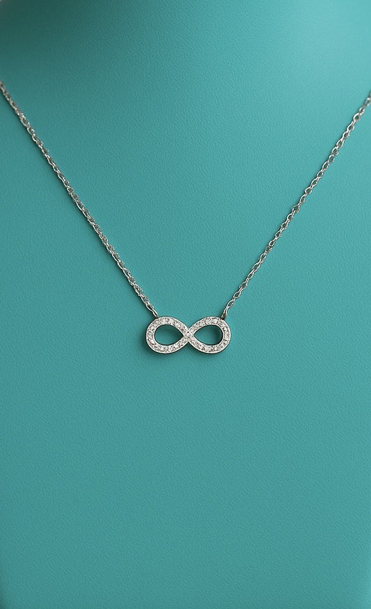Eternal Spark Infinity Necklace - 925 Silver