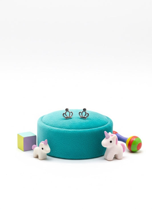 Kids Crown Earrings 👑 - 925 Sterling Silver
