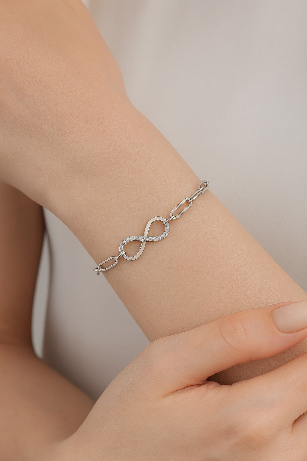Infinity Sterling Silver Bracelet - 925 Silver