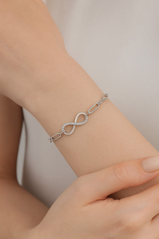 Infinity Sterling Silver Bracelet - 925 Silver