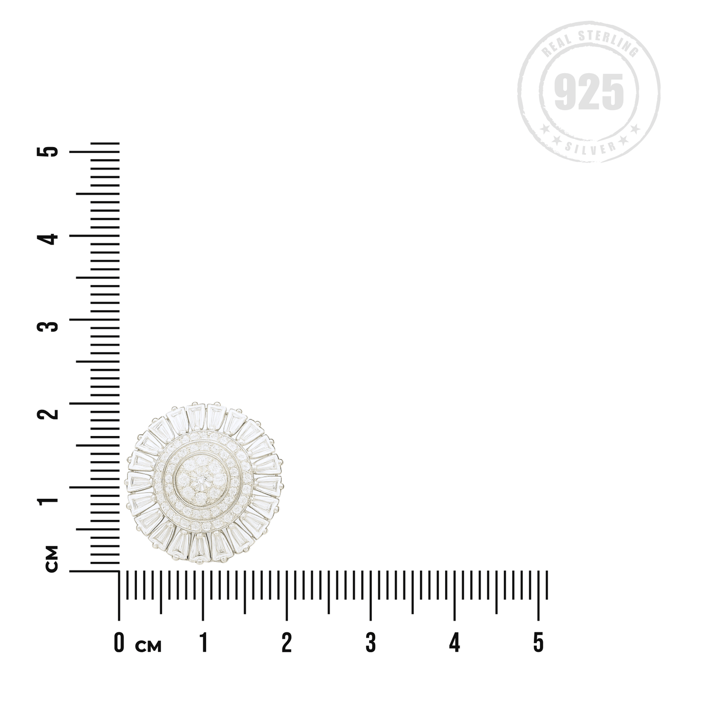 Radiant Sunburst Earrings- 925 Silver