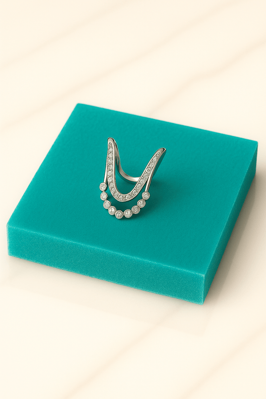 Tivara Vanki-Inspired Statement Ring - 925 silver