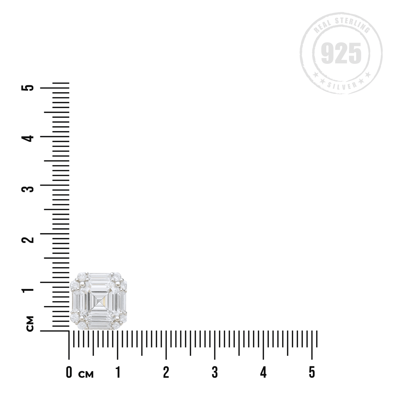 Emerald Edge Radiance Studs - 925 Silver - AAA Zircons