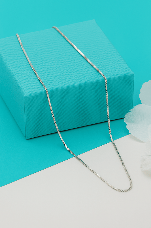 925 Sterling Silver Box Chain Necklace