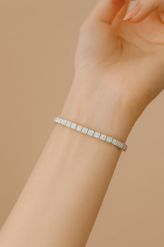 Tivara’s Elegant Tennis Bracelet – 925 Silver