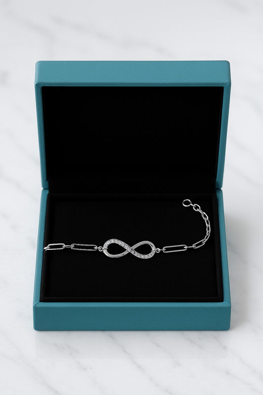 Infinity Sterling Silver Bracelet - 925 Silver