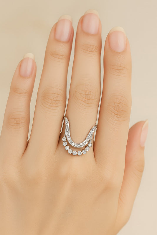 Tivara Vanki-Inspired Statement Ring - 925 silver