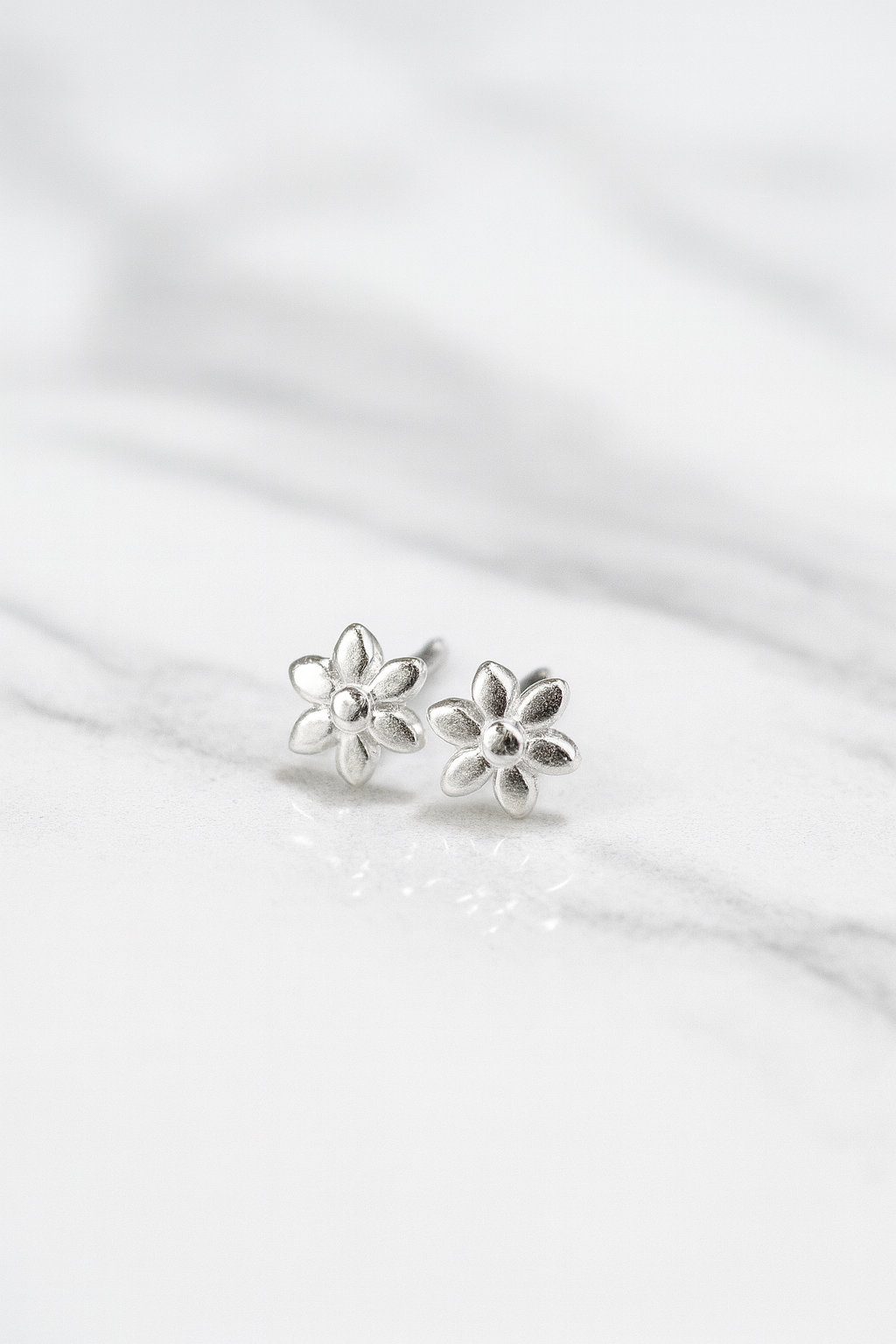 Kids Daisy Flower Earrings - 925 Sterling Silver