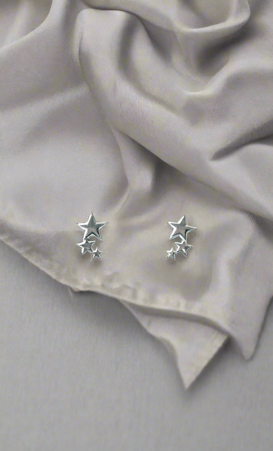 Kids Stars Earrings - 925 Sterling Silver