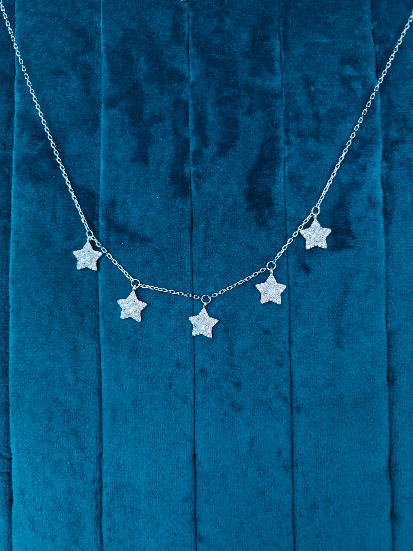 Star Solitaire Charm Necklace – 925 Sterling Silver