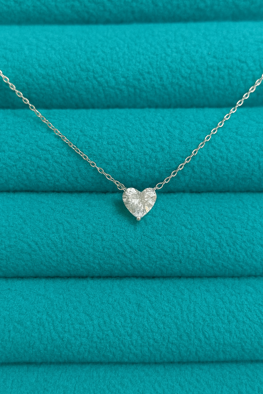 Heartful Sparkle Solitaire Set - 925 Silver