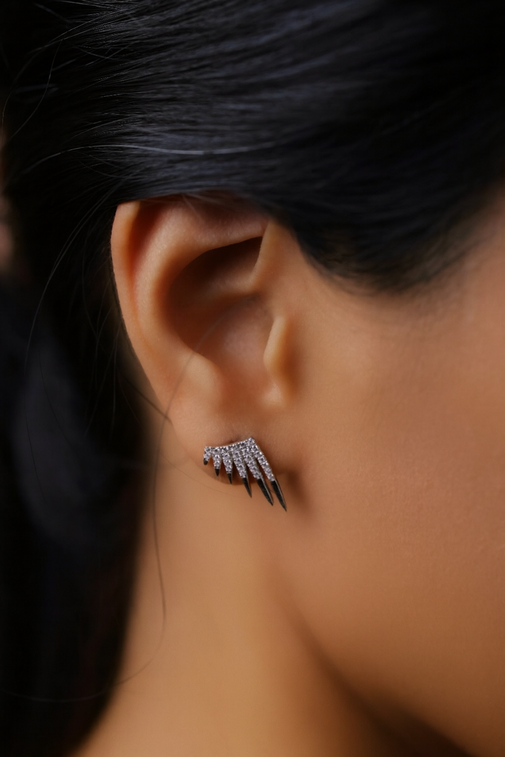 Fierce Wings Earrings – 925 Silver with AAA Zircons