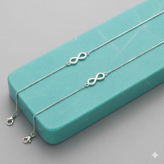Ladies Anklet - 925 Sterling Silver - Single
