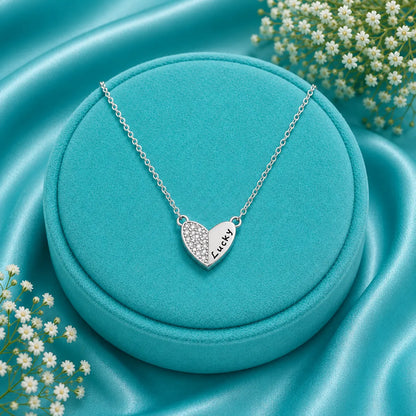 Lucky Heart Pendant Necklace – 925 Sterling Silver