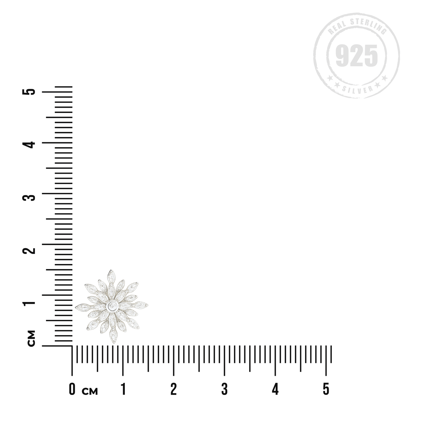 Radiant Bloom Stud Earrings- 925 Silver