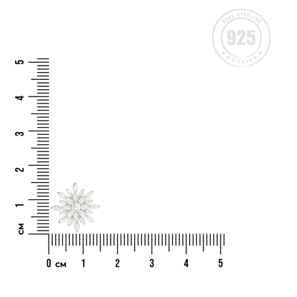 Radiant Bloom Stud Earrings- 925 Silver