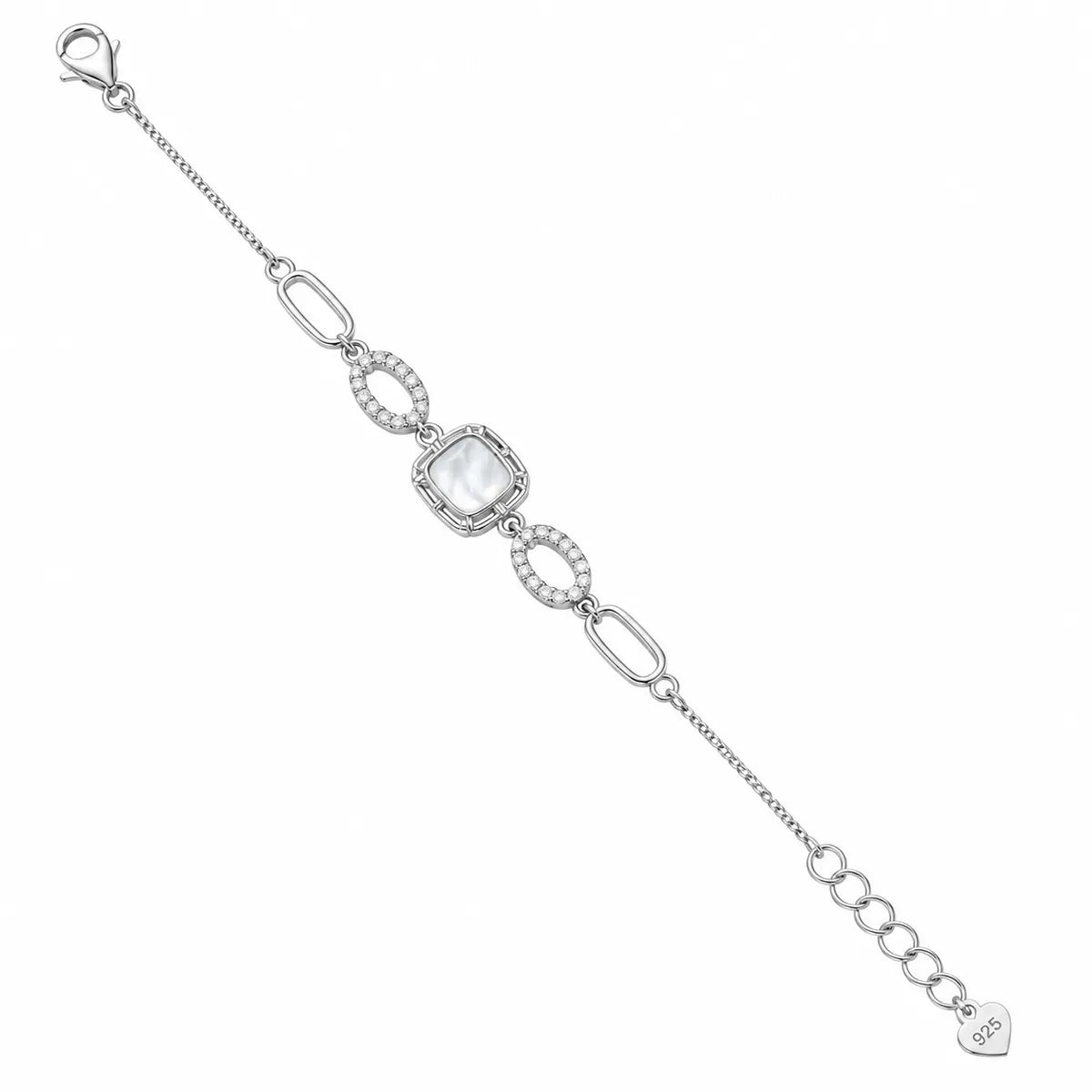 Vintage Mother-of-Pearl Elegance Bracelet - made with 925 Silver