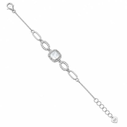 Vintage Mother-of-Pearl Elegance Bracelet - made with 925 Silver