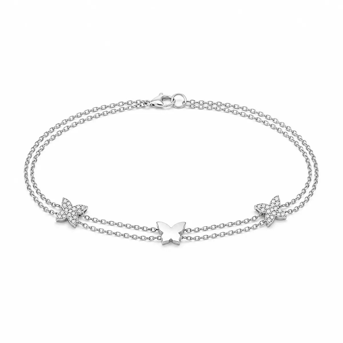 Floral Cascade Drop Bracelet - made with 925 Silver