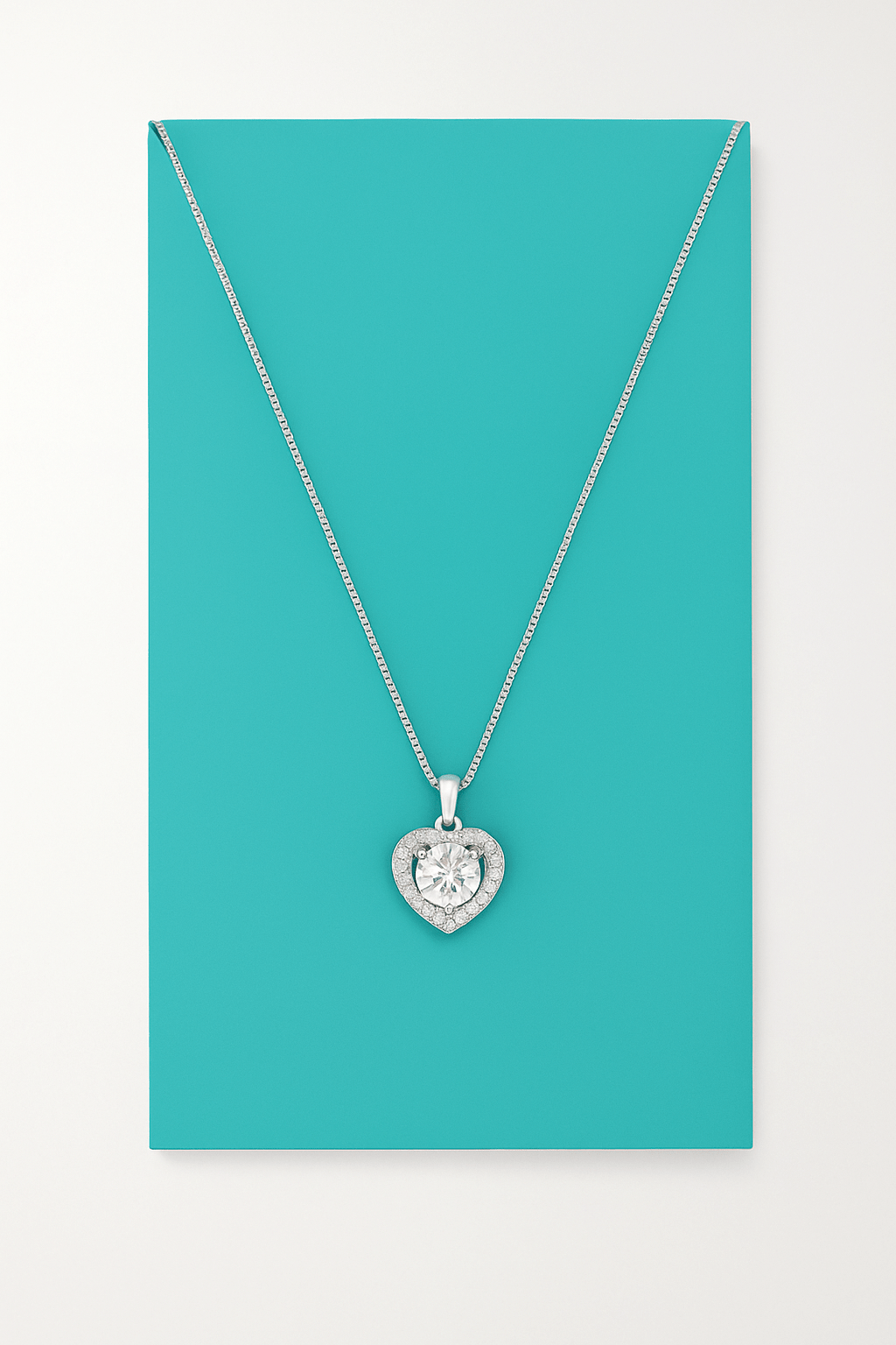 Tivara SparkleHeart Solitaire Pendant – 925 Silver