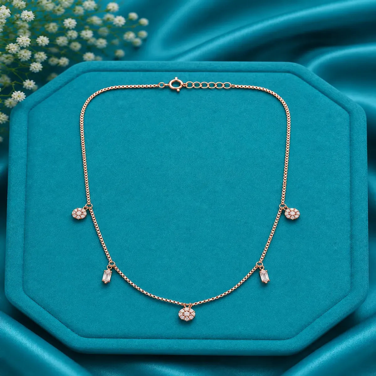 Aurora Charm Necklace Set – Rose Gold | 925 Sterling Silver