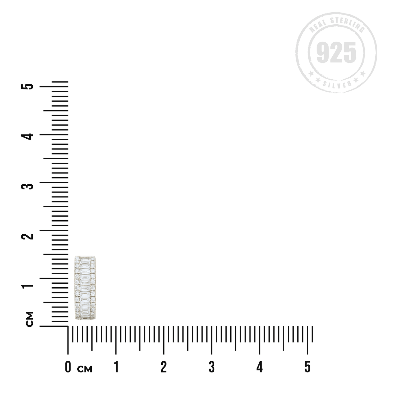 Luxe Baguette Huggie Hoops - 925 Silver