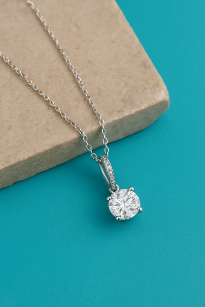 Eternal Grace Solitaire Pendant- 925 Silver