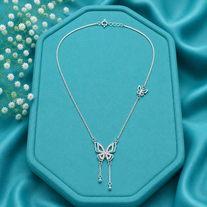 Flutter Grace Butterfly Necklace - 925 Sterling Silver