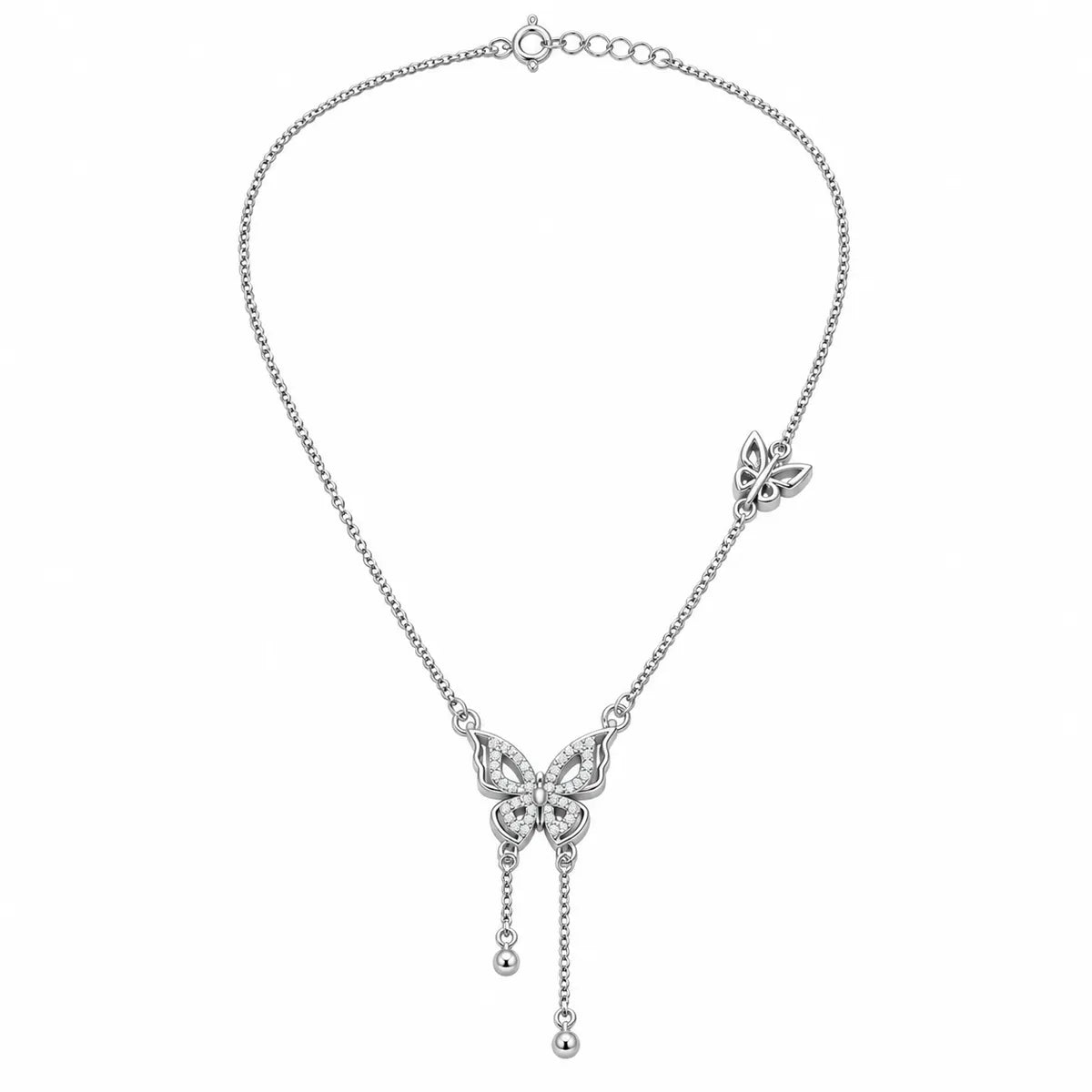 Flutter Grace Butterfly Necklace - 925 Sterling Silver