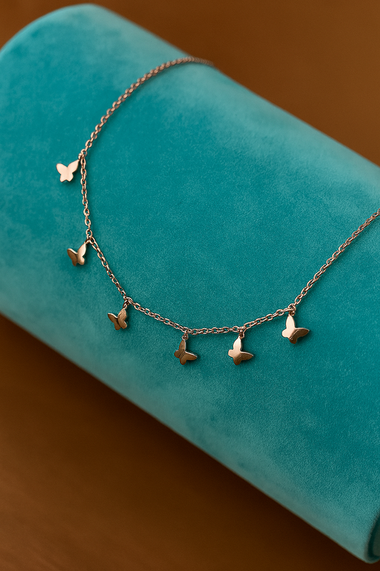 Rose Gold Butterfly Charms- made with Pure 925 Silver