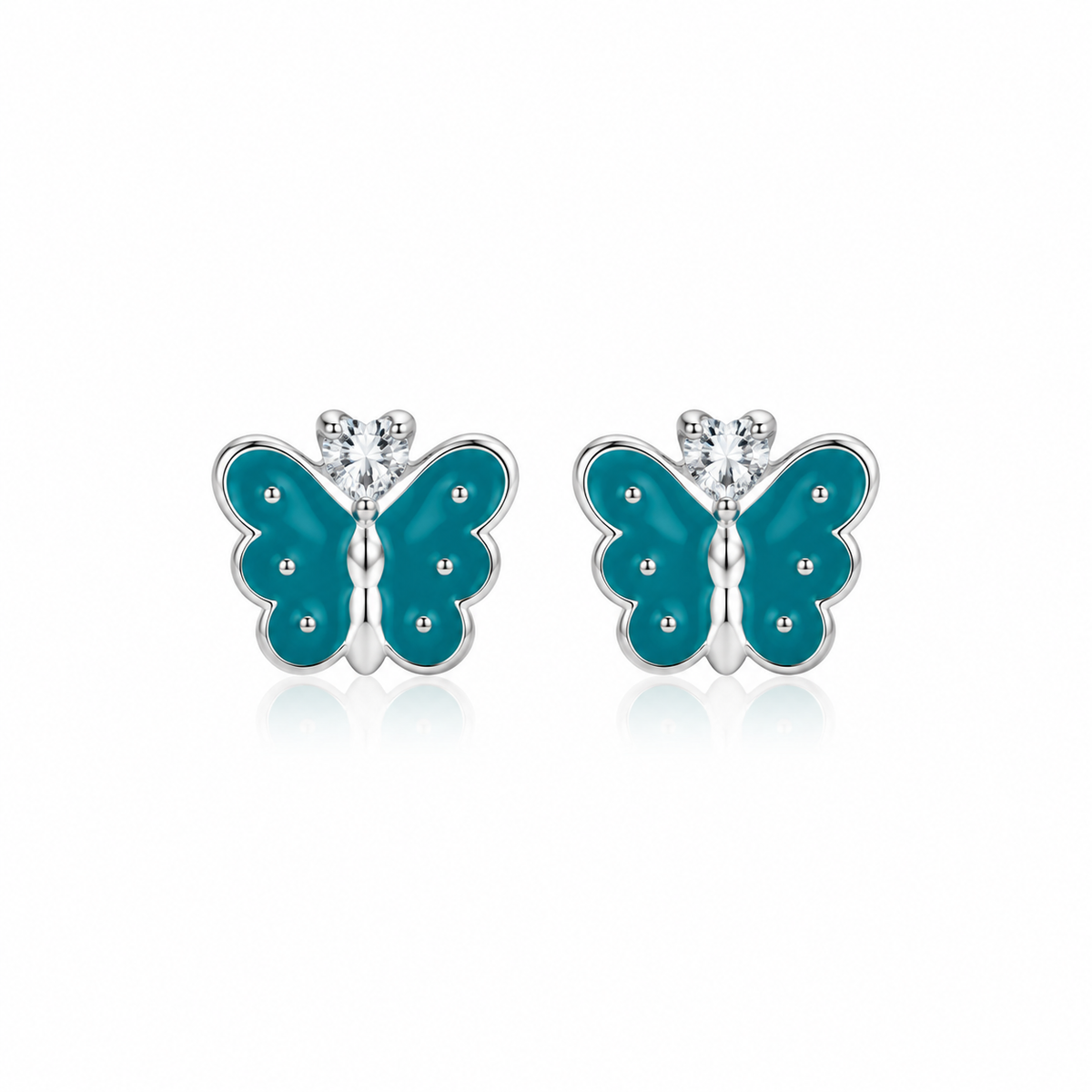 Tivara Turquoise Butterfly Kids Earrings - Made with 925 Silver