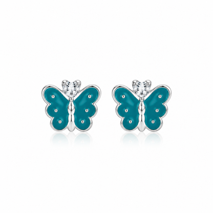 Tivara Turquoise Butterfly Kids Earrings - Made with 925 Silver