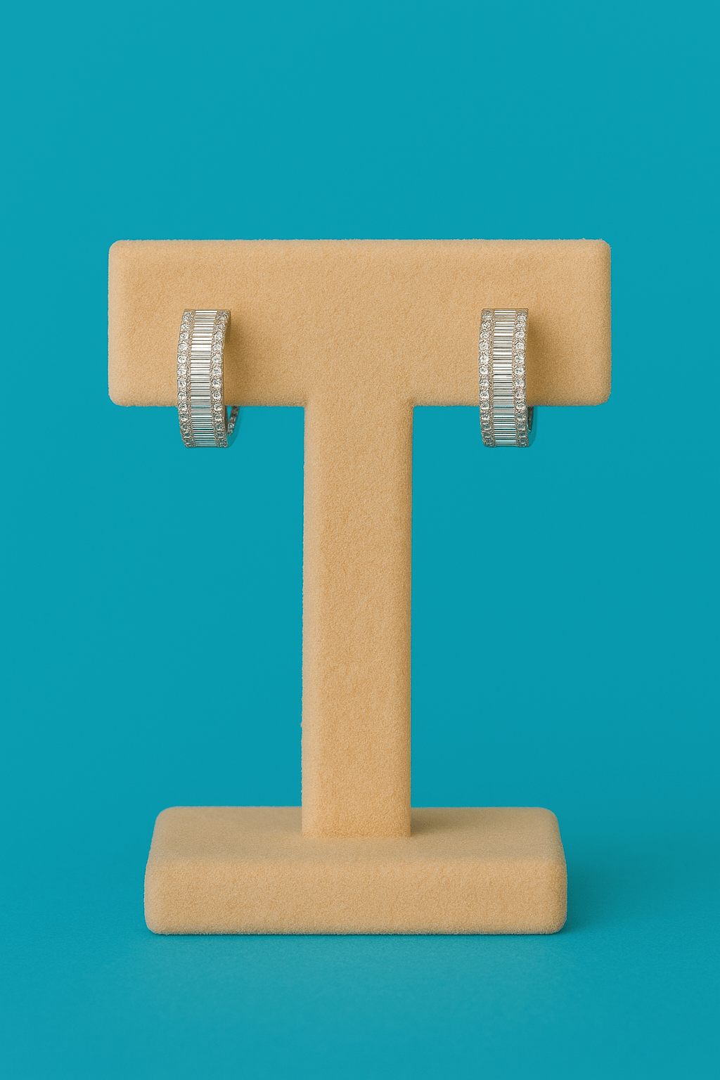 Luxe Baguette Huggie Hoops - 925 Silver