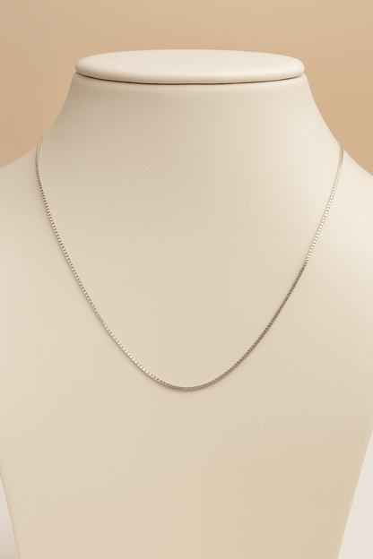 925 Sterling Silver Box Chain Necklace