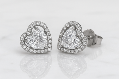 Solitaire Heart Shape - 925 Sterling Silver