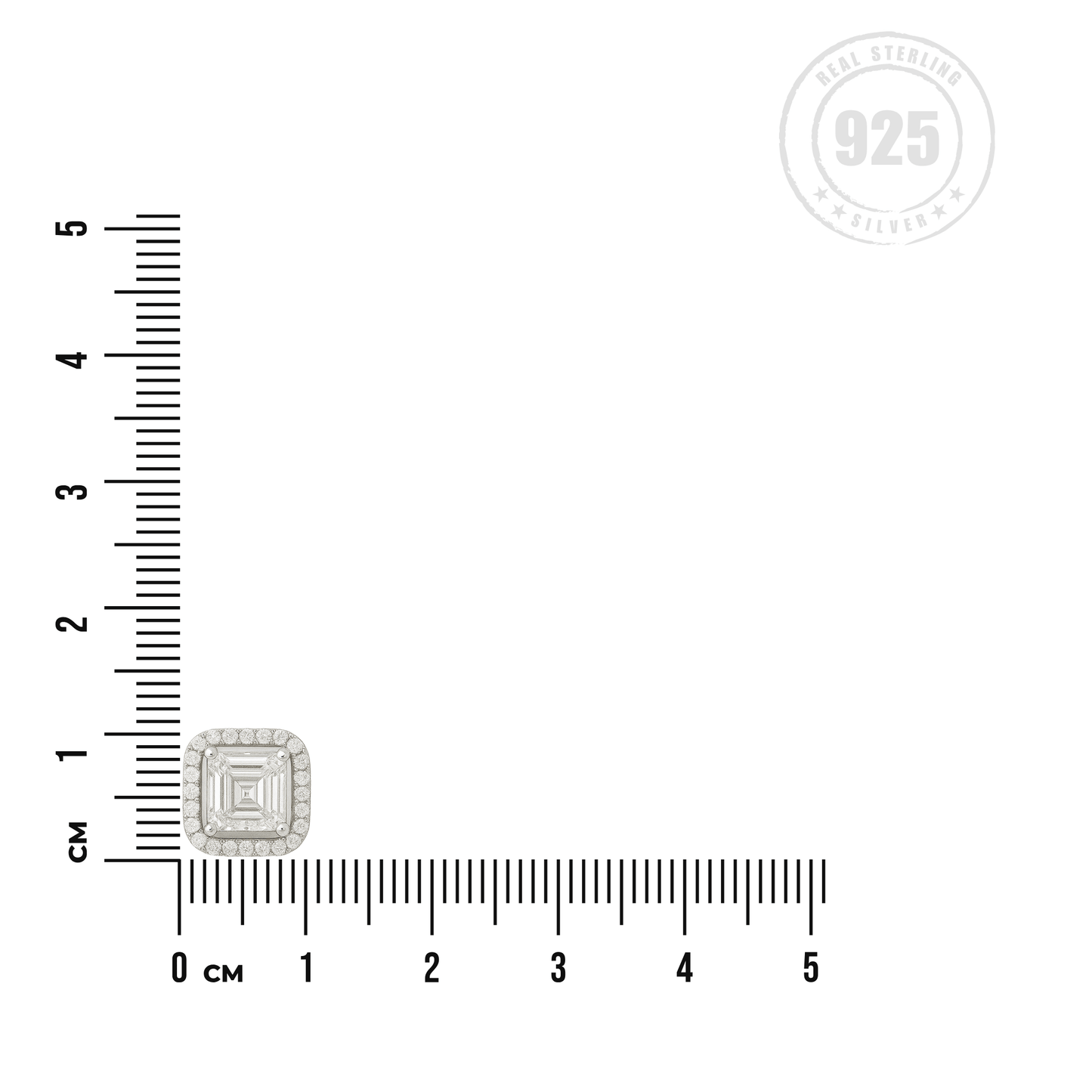 Regal Emerald Halo Studs - 925 Silver