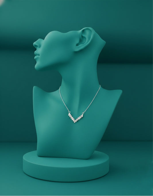 The Glacial Chevron Neckpiece- made with 925 Silver