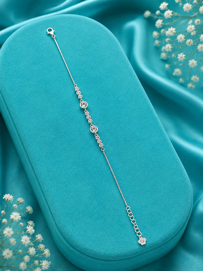 Cascading Horizon Crystal Bracelet - made with 925 Silver