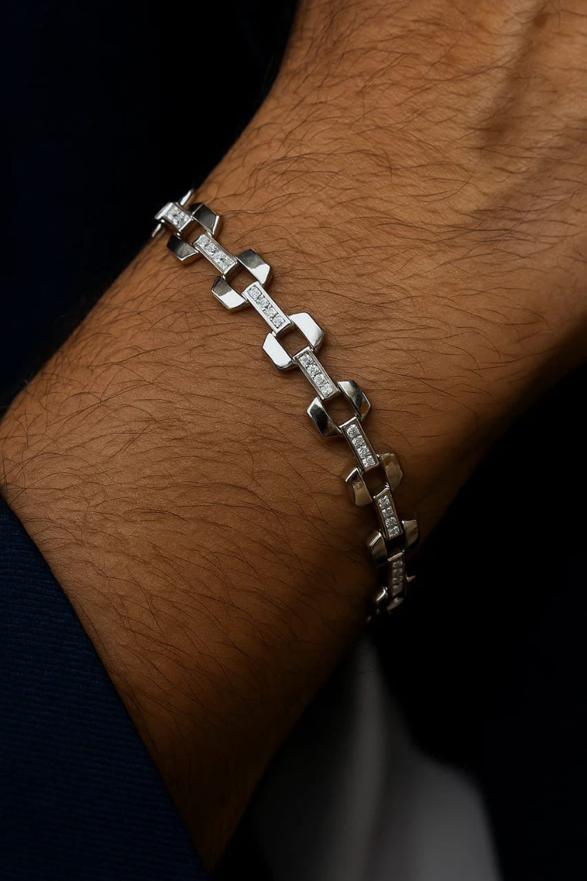 Luxury Mens Bracelet - 925 Silver