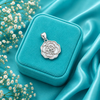 Cherry Blossom Branch Circular Statement Charm - made with 925 Silver