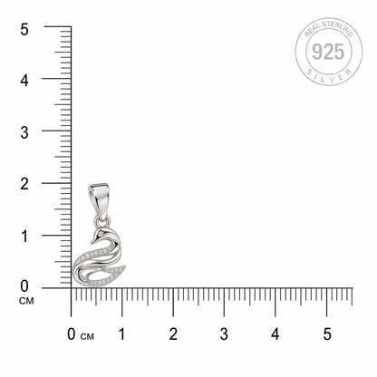 The Graceful Swan Pavé Pendant - made with 925 Silver