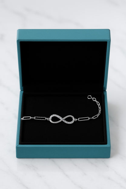 Infinity Sterling Silver Bracelet - 925 Silver