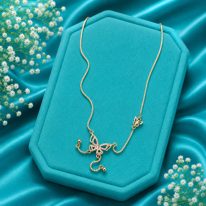 Flutter Grace Butterfly Necklace - Rose Gold - 925 Sterling Silver