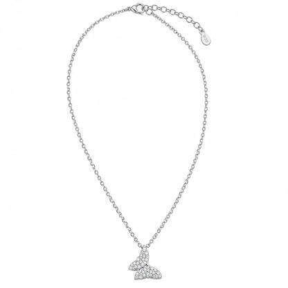 Mariposa Shimmering Crystal Butterfly Charm Necklace - made with 925 Silver